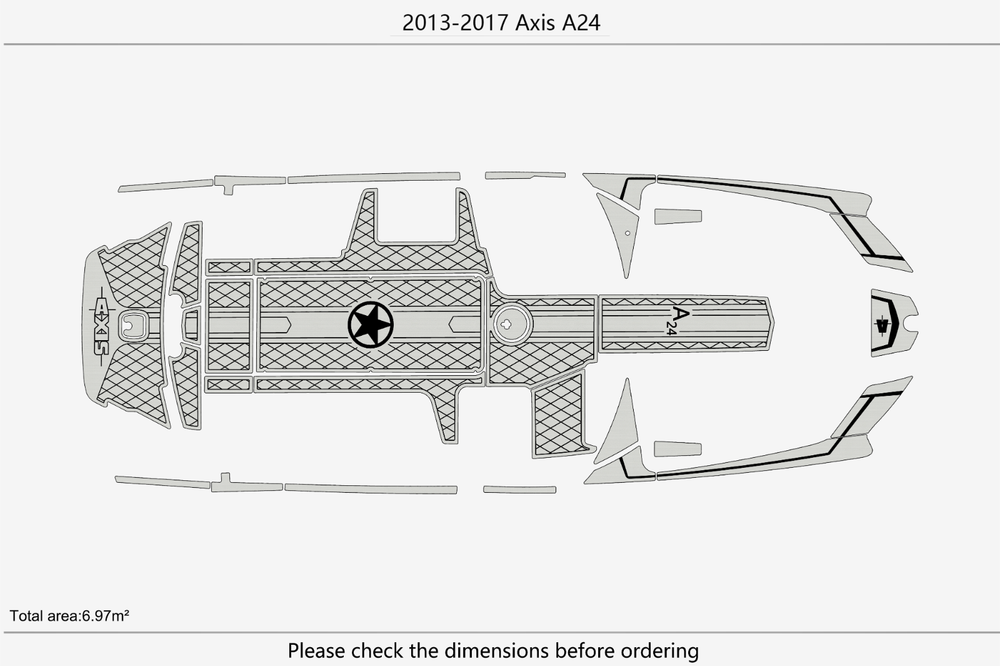 2013-2017 Axis A24 Marine teak deck EVA Foam Boat flooring