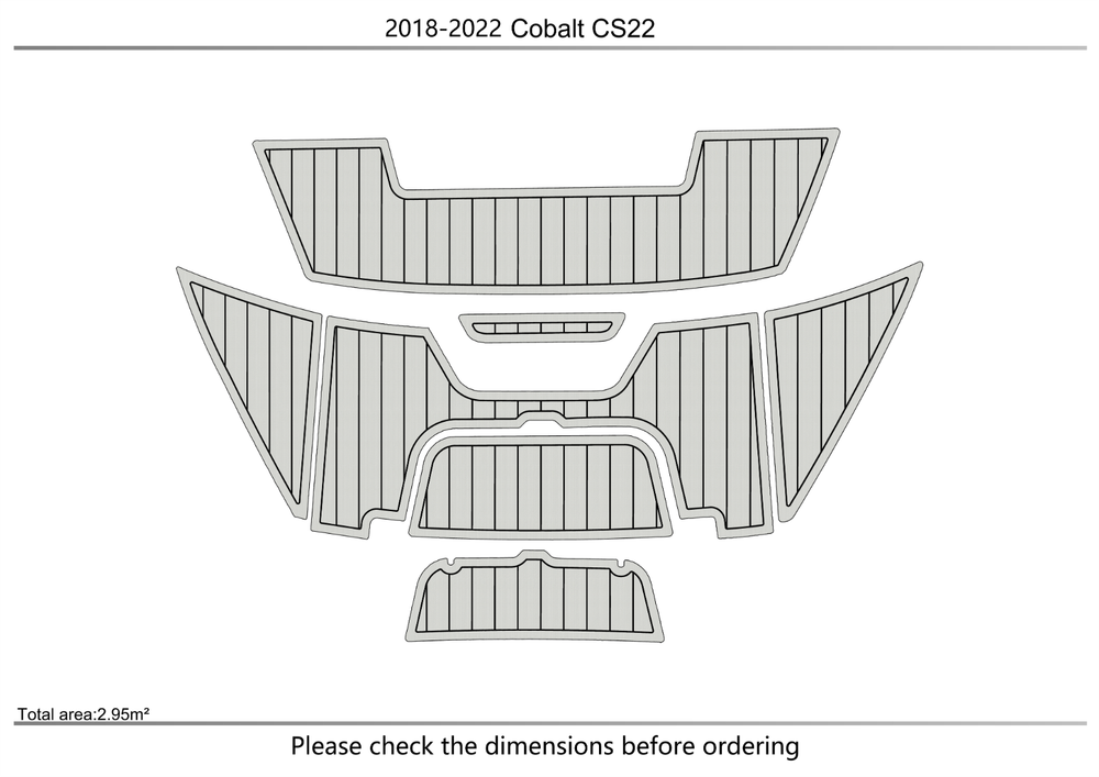 2018-2022 Cobalt CS22 Swim platform 1/4"6mm EVA foam faux marine floor