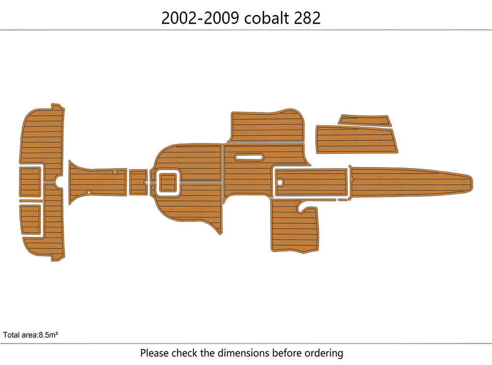 2002-2009 cobalt 282 Cockpit Swim platform 1/4"6mm EVA foam floor