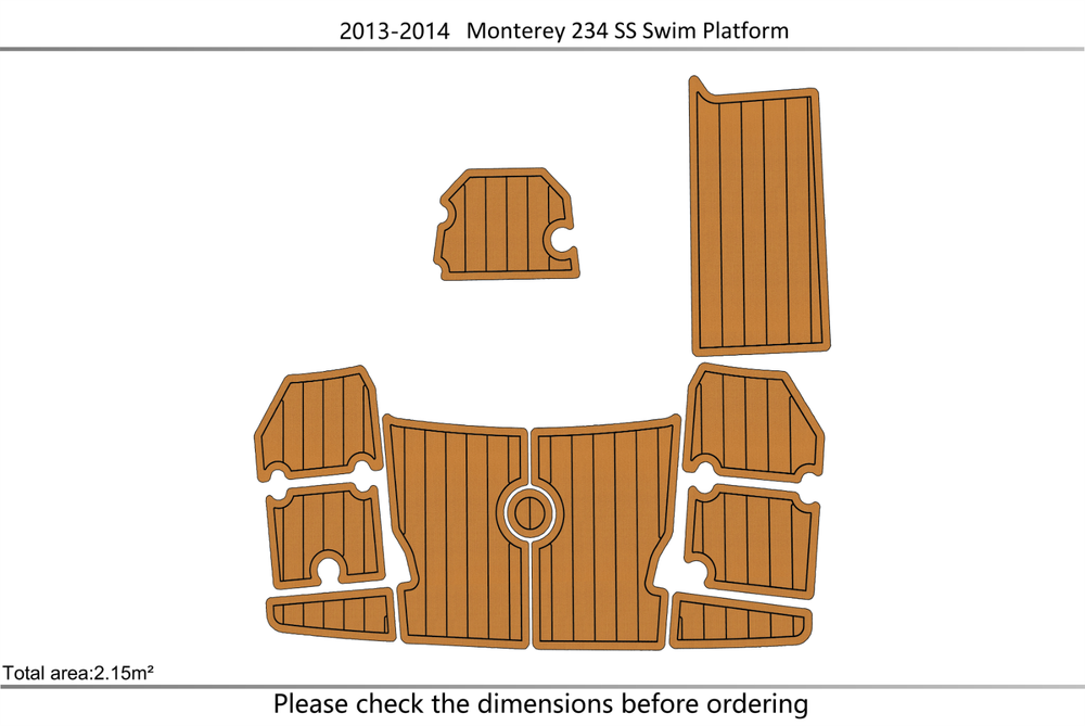 2013-2014 Monterey 234 SS Swim platform 1/4"6mm EVA Foam faux floor