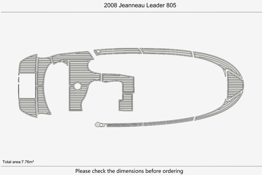 2008 Jeanneau Leader 805 Marine teak deck EVA Foam Boat flooring