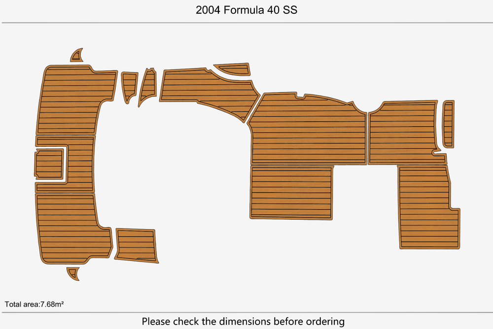 2004 Formula 40 SS Cockpit Swim platform 1/4"6mm EVA Foam carpet marine floor