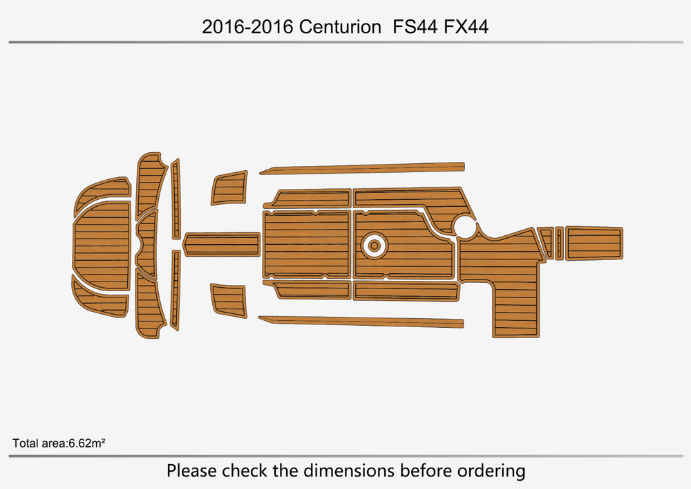 2014-2016 Centurion FS44 FX44 Anti-slip Custom EVA teak marine deck flooring