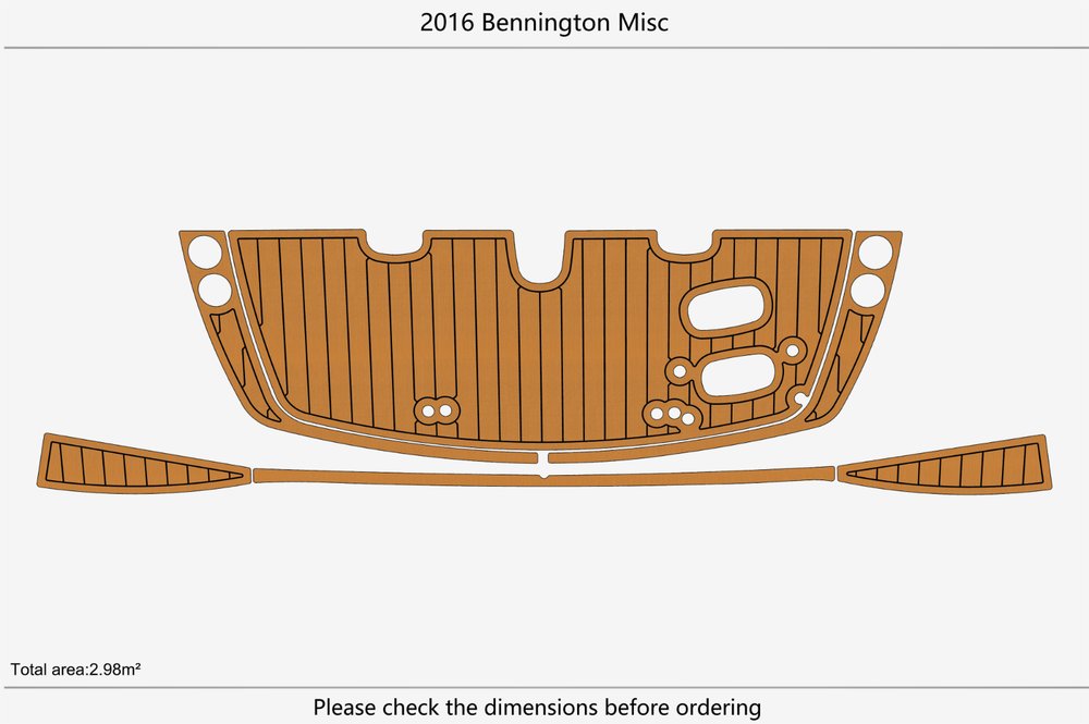 2016 Bennington Misc Anti-slip mat Custom EVA teak marine deck flooring