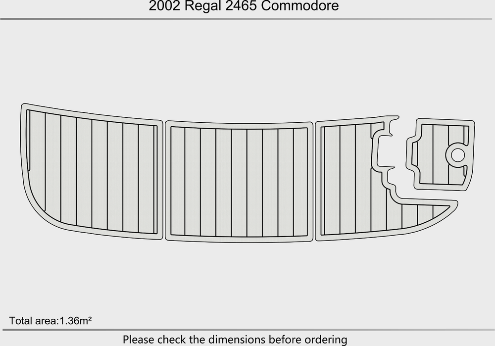 2002 Regal 2465 Commodore Marine teak deck seadek EVA Foam Boat flooring