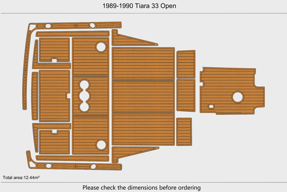 1989-1990 Tiara 33 open Cockpit 1/4"6mm EVA Foam floor