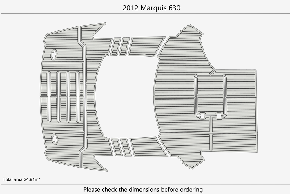 2012 Marquis 630 Anti-slip mat Custom EVA faux teak marine flooring