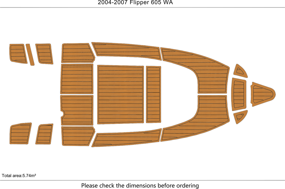 2004-2007 Flipper 605 WA Cockpit 1/4"6mm EVA foamfloor