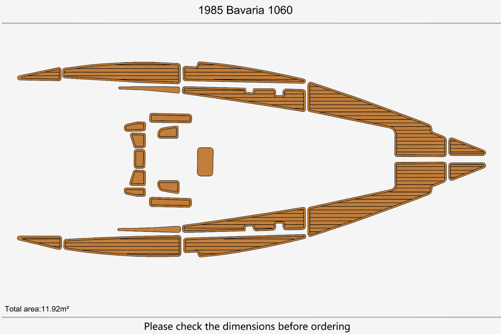 1985 Bavaria 1060 Anti-slip mat Custom EVA faux teak marine flooring
