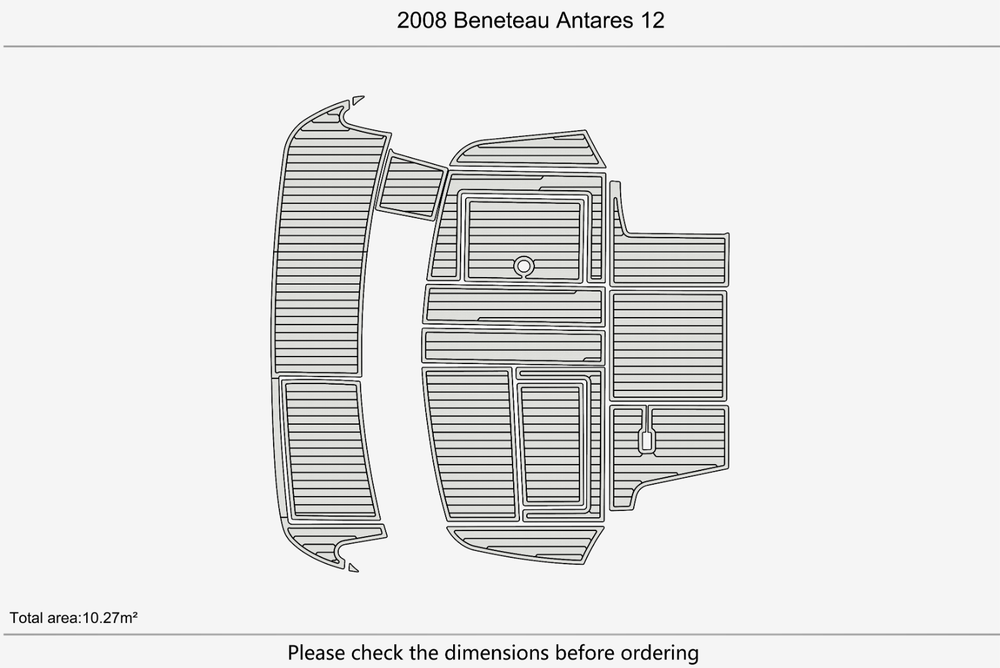 2008 Beneteau Antares 12 Anti-slip mat Custom EVA teak marine deck flooring