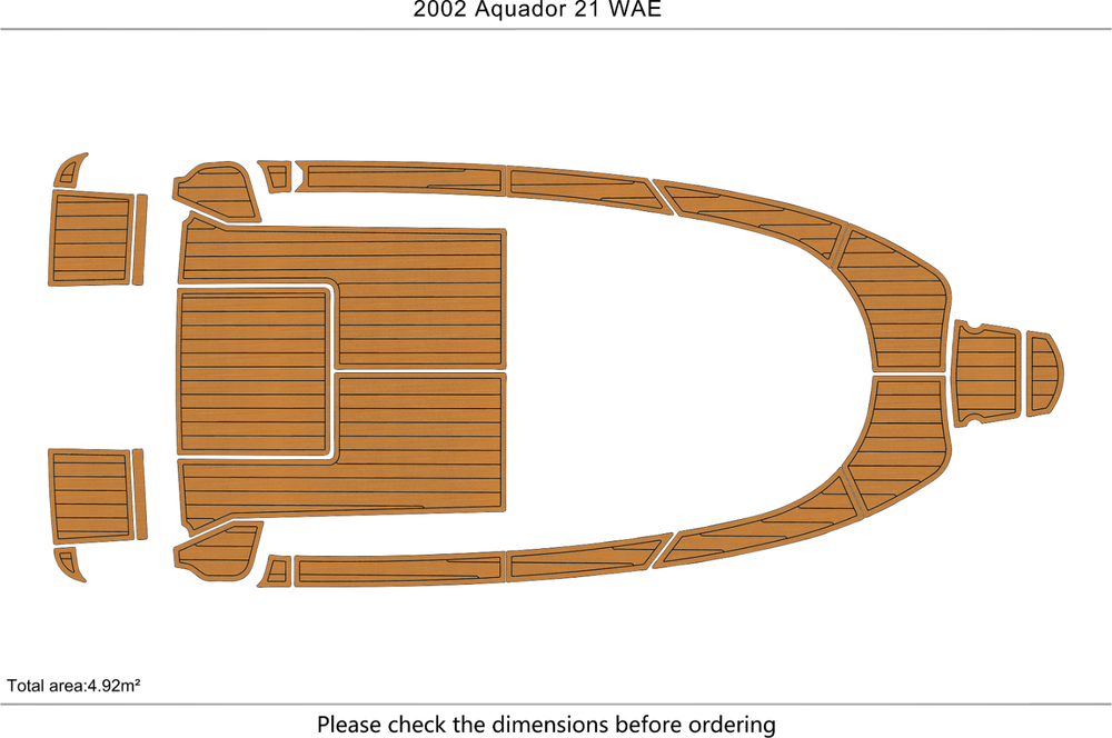 2002 Aquador 21 WAE Cockpit Swim platform bow 1/4"6mm EVA foam faux floor