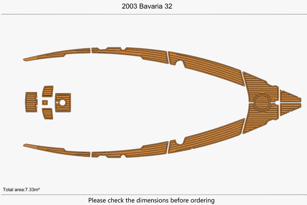 2003 Bavaria 32 Anti-slip mat Custom EVA faux teak marine flooring