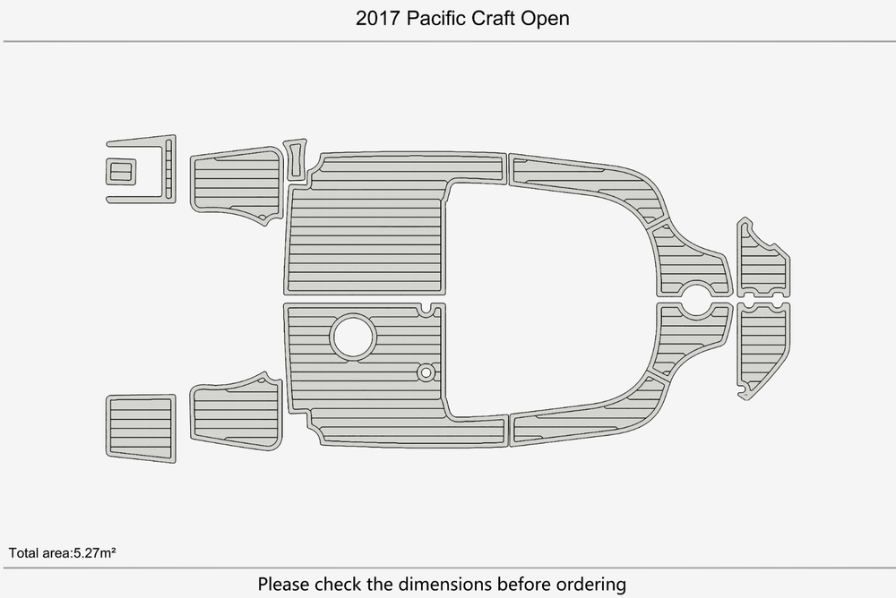 2017 Pacific Craft Open Marine teak deck EVA Foam Boat flooring