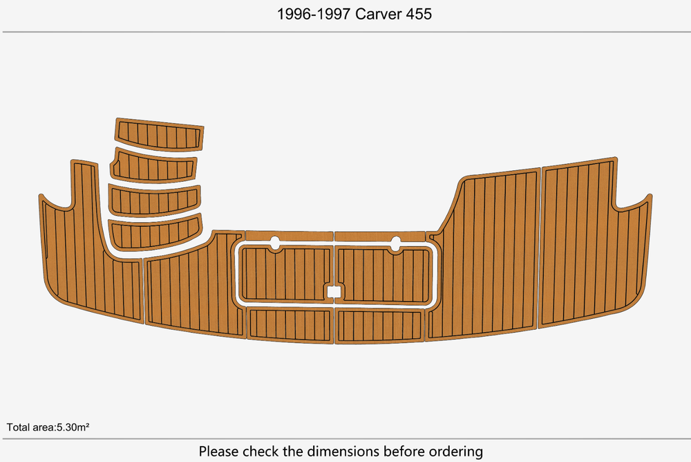 1996-1997 Carver 455 Swim platform 1/4"6mm EVA Foam carpet marine fuax mat floor