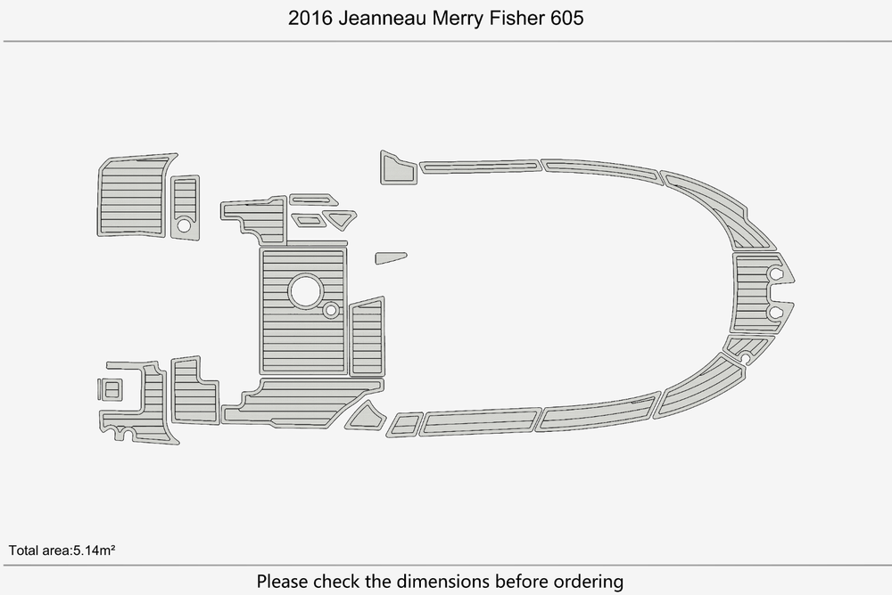 2016 Jeanneau Merry Fisher 605 Marine teak deck EVA Foam Boat flooring
