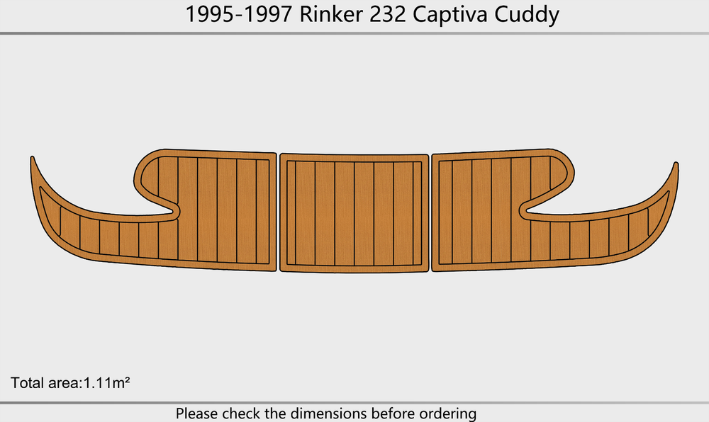 1995-1997 Rinker 232 Captiva Cuddy Cockpit Swim platform 1/4"6mm EVA foam floor