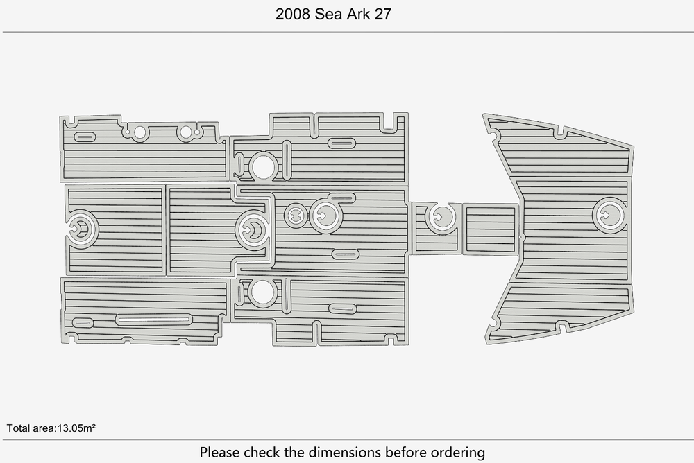 2008 Sea Ark 27 Marine teak deck seadek EVA Foam Boat flooring