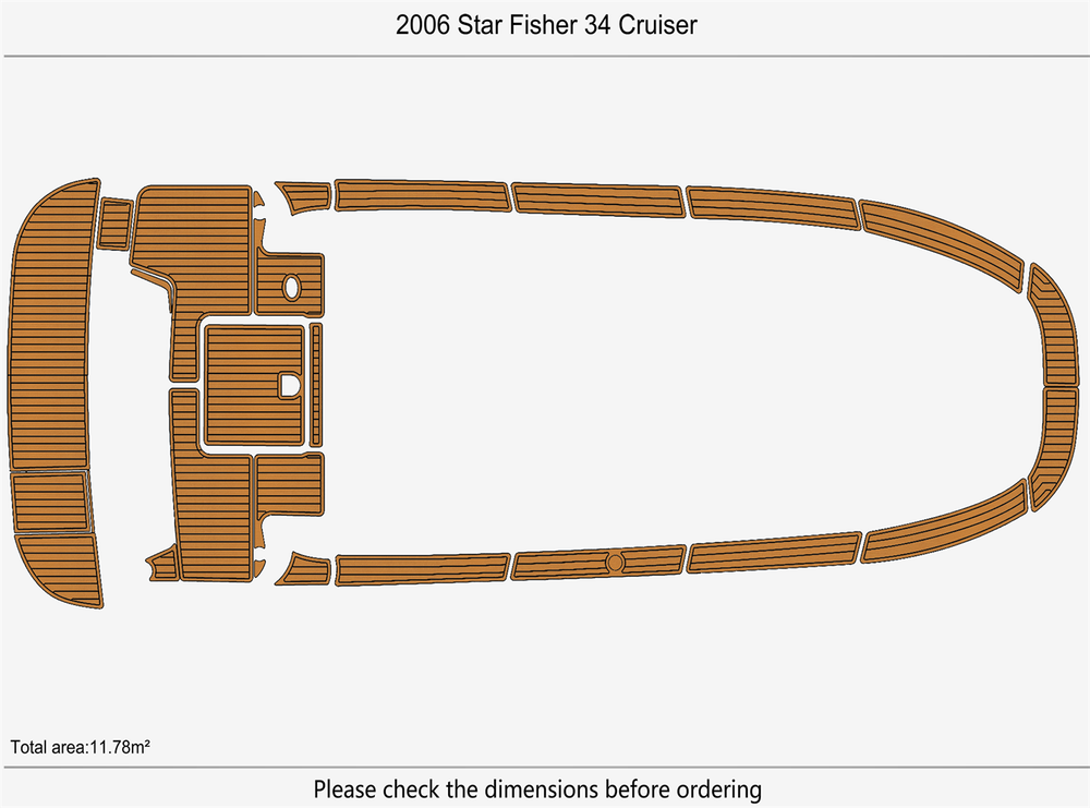 2006 Star Fisher 34 Cruiser Marine teak deck seadek EVA Foam Boat flooring