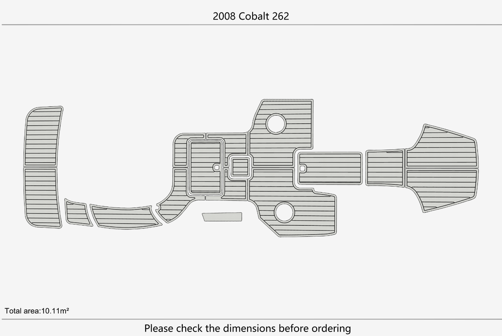 2008 Cobalt 262 Cockpit Swim platform 1/4"6mm EVA Foam carpet marine faux floor