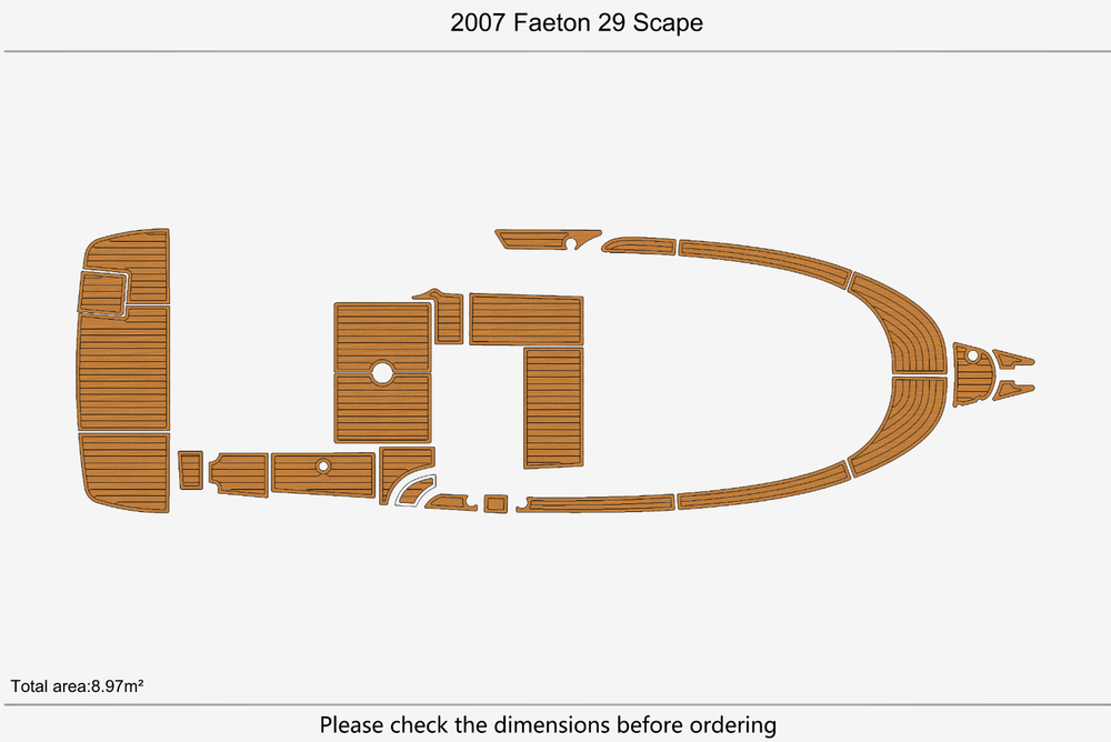 2007 Faeton 29 Scape Marine teak deck EVA Foam Boat flooring