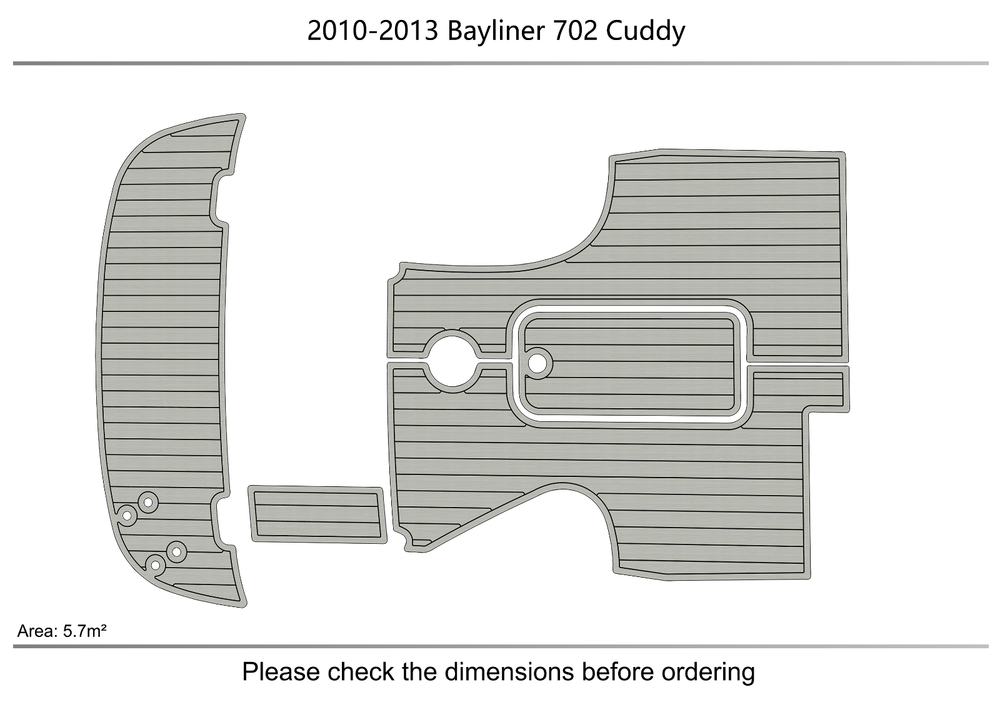 2010-2013 Bayliner 702 Cuddy Anti-slip mat Custom EVA marine deck flooring
