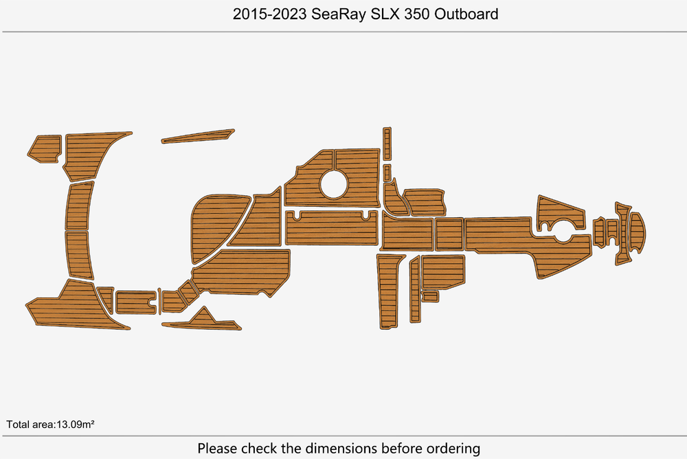 2015-2023 Sea Ray SLX 350 Outboard Cockpit Swim platform 1/4"6mm EVA Foam floor
