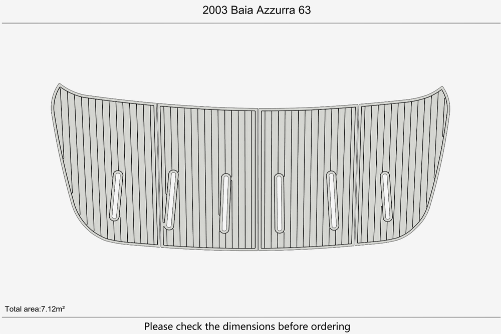 2003 Baia Azzurra 63 Swim platform 1/4" 6mm EVA foam marine floor