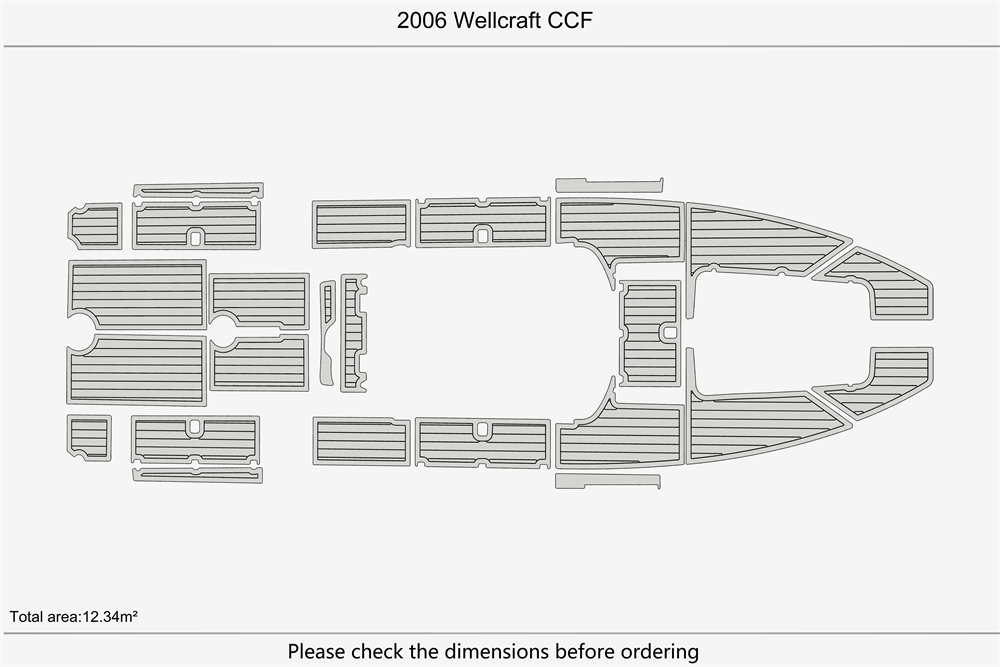 2006 Wellcraft CCF Marine teak deck seadek EVA Foam Boat flooring