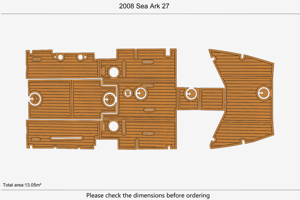 2008 Sea Ark 27 Marine teak deck seadek EVA Foam Boat flooring