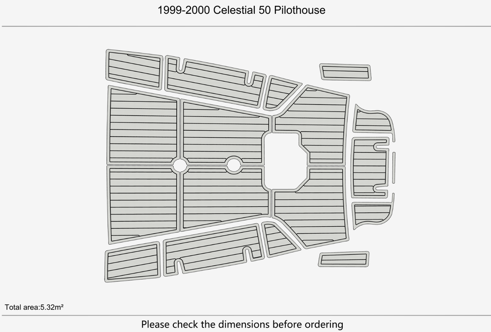 1999-2000 Celestial 50 Pilothouse Cockpit 1/4"6mm EVA Foam carpet marine floor