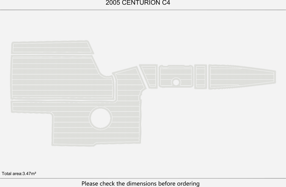 2005 Centurion C4 Anti-slip Custom EVA teak marine deck flooring
