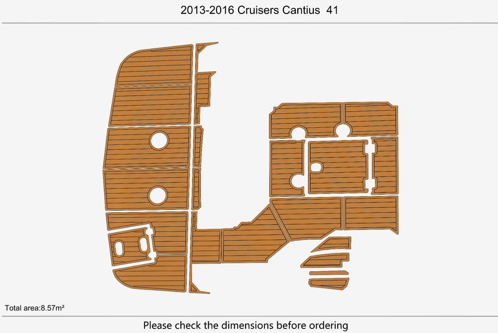 2013-2016 Cruisers 41 Cantiu Cockpit Swim platform 1/4"6mm EVA Foam carpet floor