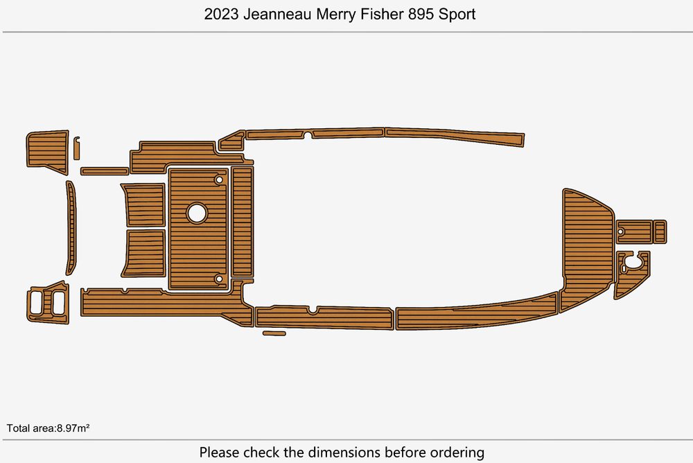 2023 Jeanneau Merry Fisher 895 Sport Marine teak deck EVA Foam Boat flooring