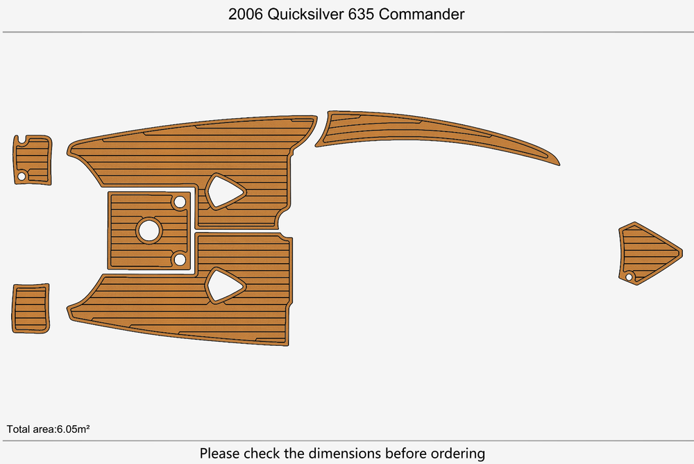 2006 Quicksilver 635 Commander Marine teak deck EVA Foam Boat flooring