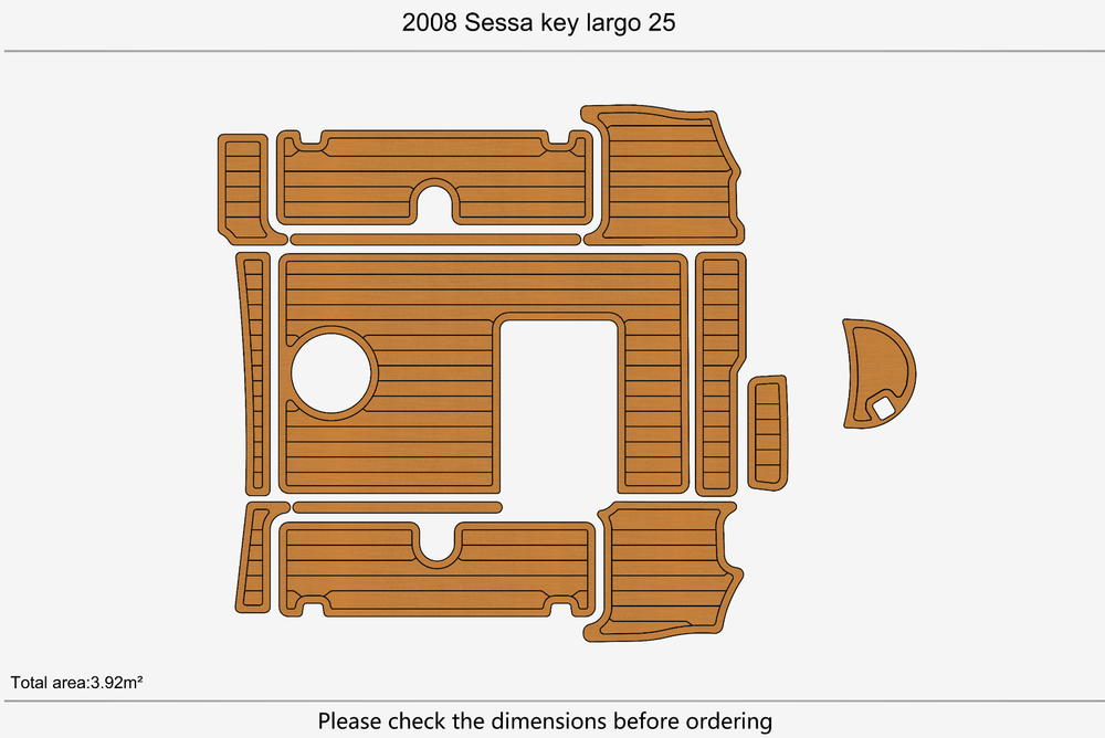 2008 Sessa Key Largo 25 Marine teak deck seadek EVA Foam Boat flooring