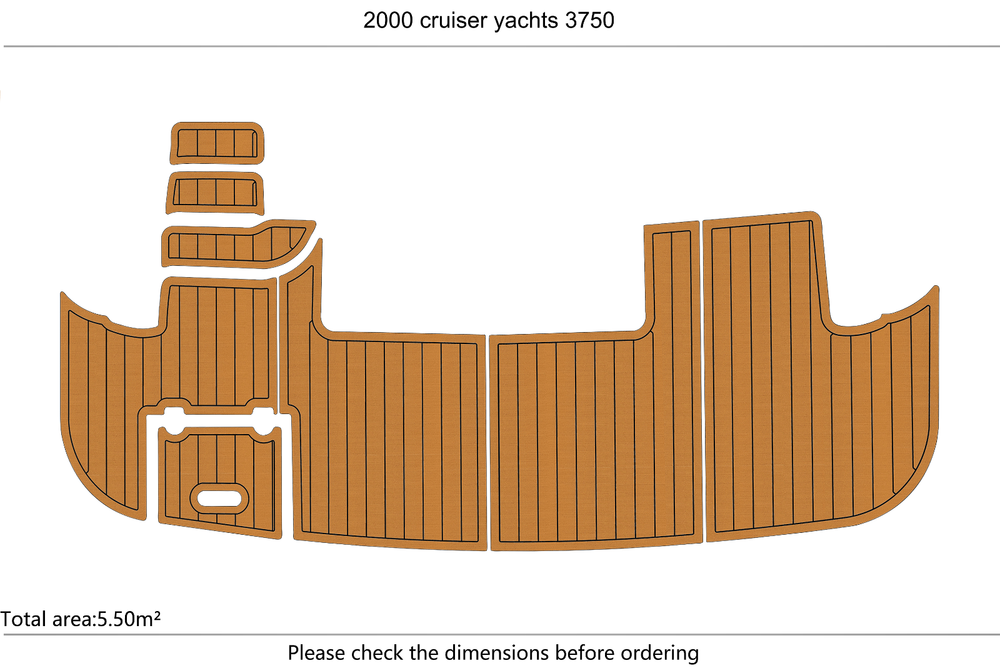 2000 cruiser yachts 3750 Anti-slip mat Custom EVA faux teak flooring