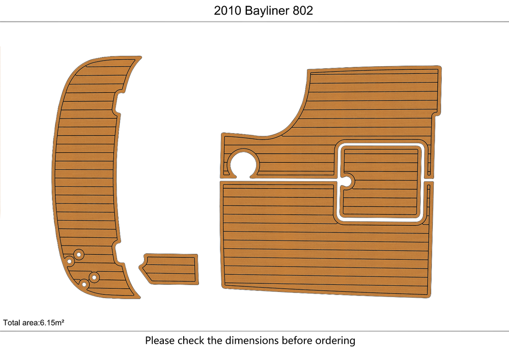2010 Bayliner 802 Anti-slip mat Custom EVA marine deck flooring