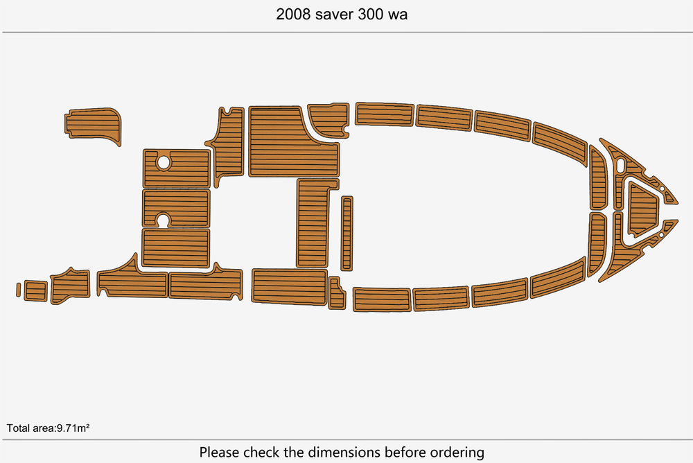 2008 Saver 300 WA Marine teak deck seadek EVA Foam Boat flooring