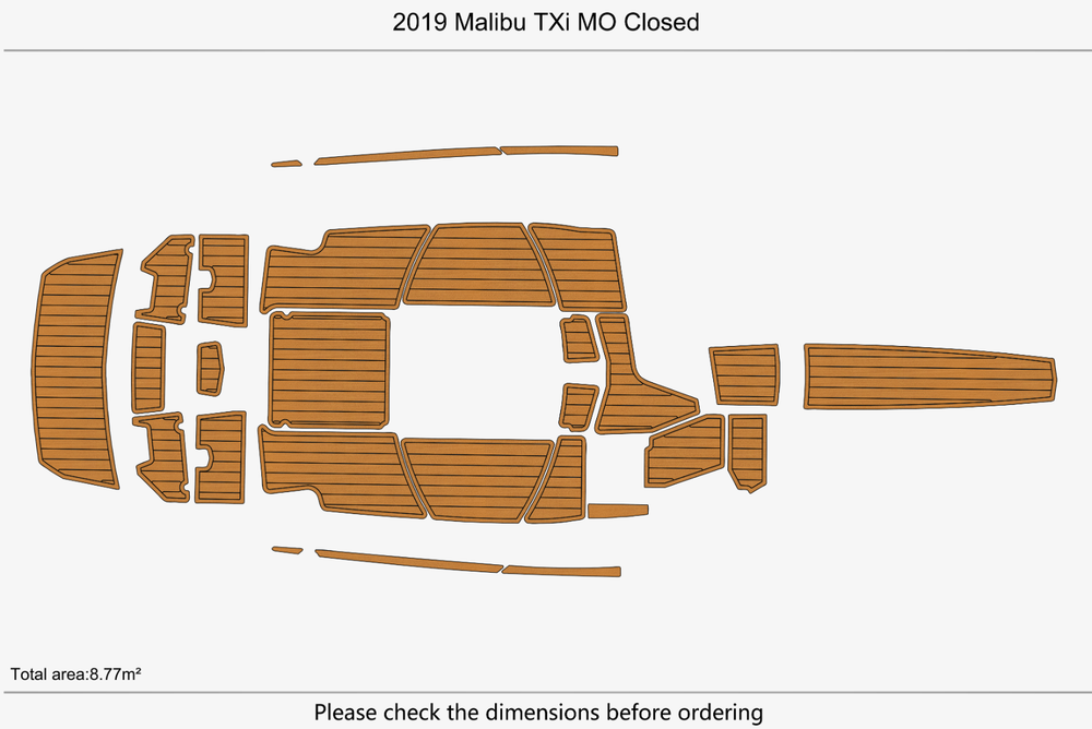 2019 Malibu TXi MO Closed Cockpit&Swimming platform 1/4" 6mm EVA Faux floor