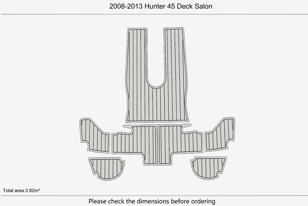 2008-2013 Hunter 45 Deck Salon Cockpit 1/4"6mm EVA Foam faux floor