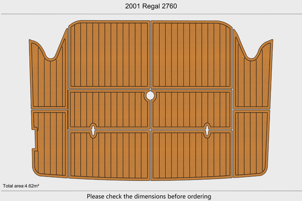 2001 Regal 2760 Swim platform 1/4"6mm EVA foam faux teak deck marine floor