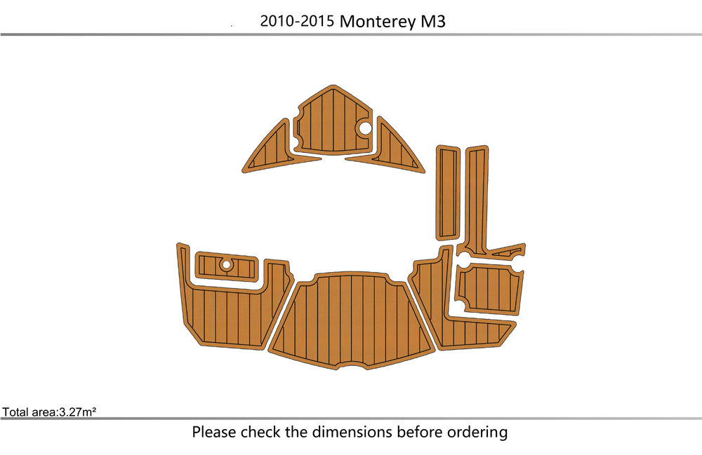 2010-2015 Monterey M3 Swim platform bow 1/4"6mm EVA Foam floor