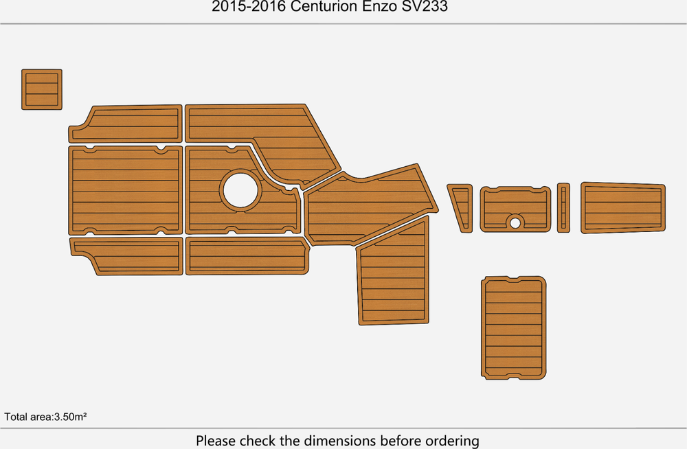 2015-2016 Centurion Enzo SV233 Anti-slip Custom EVA teak marine deck flooring