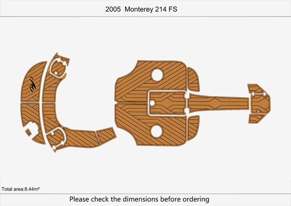 2005 Monterey 214 FS Anti-slip mat Custom EVA faux teak marine deck flooring