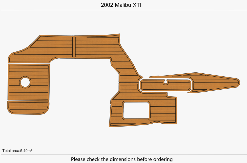 1999 Malibu Response LX Deck Anti-slip mat Custom EVA faux teak marine flooring
