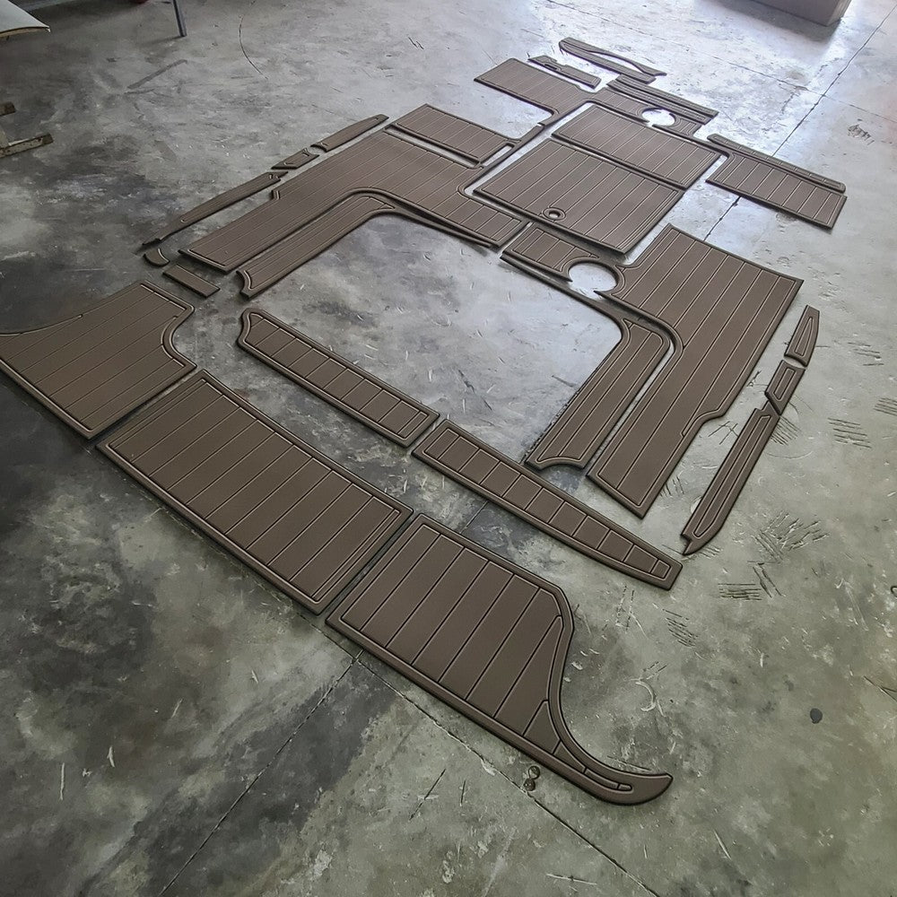 1998 SEA RAY 215EC Cockpit Swim Platform Pads 1/4" 6mm EVA FAUX Teak Decking