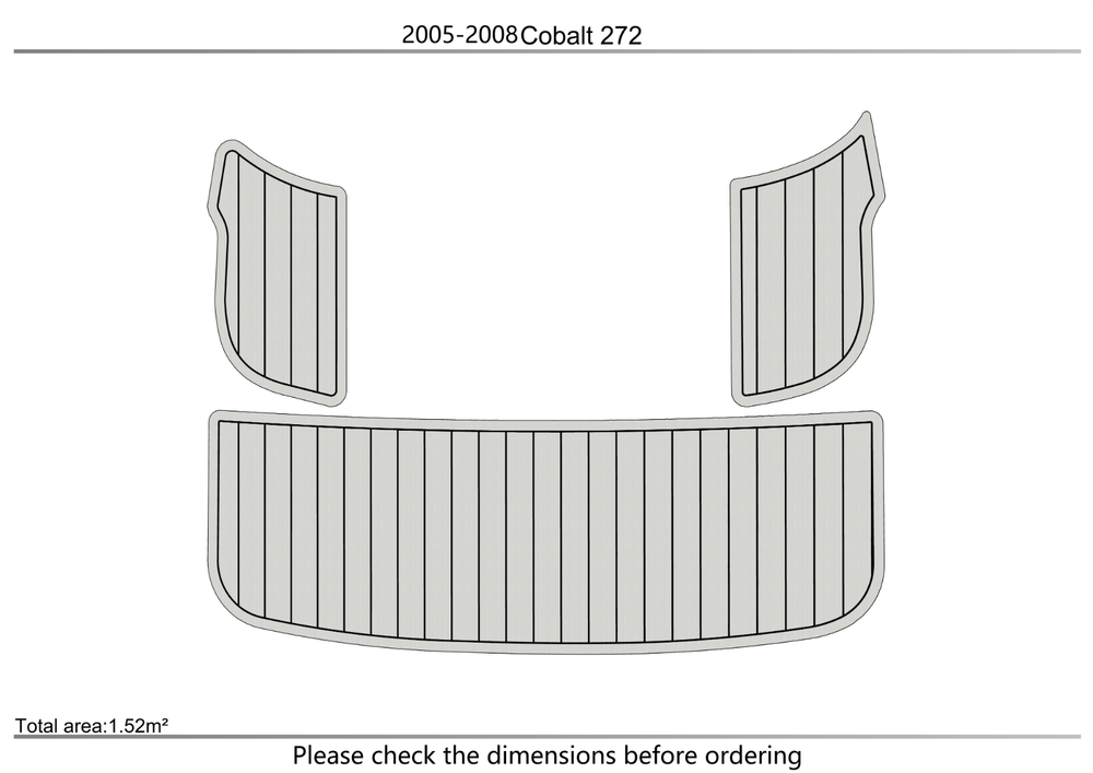 2005-2008 cobalt 272 Swim platform 1/4"6mm EVA foam faux mat floor