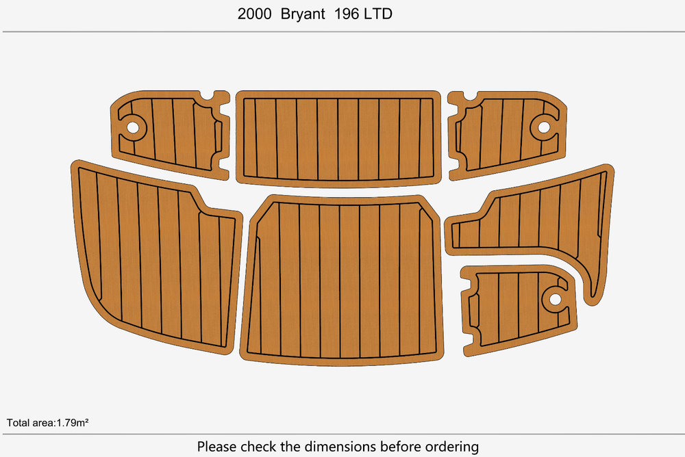 2008 BRYANT 255 Cockpit Swim platform BOW 1/4"6mm EVA foam floor