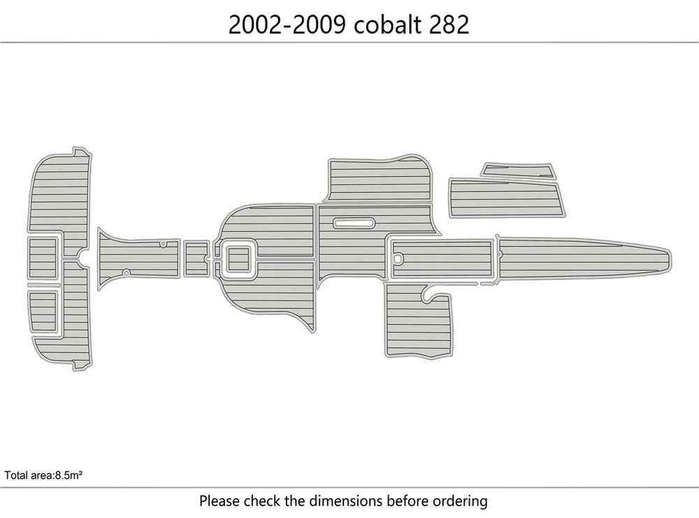 2002-2009 cobalt 282 Cockpit Swim platform 1/4"6mm EVA foam floor
