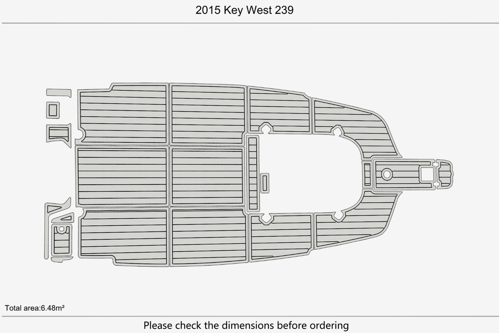 2015 Key West 239 Cockpit Swim platform 1/4"6mm EVA Foam faux mat floor